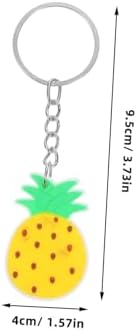 12Pcs Pineapple Keychain Set Hawaiian Style Summer Decorations