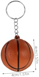 12Pcs Basketball PU Keychains for Backpacks and Bags