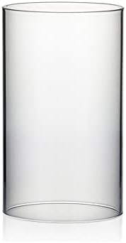WGVI Hurricane Candle Holder Sleeve Clear Glass Cylinder 47 Wide 8 Tall