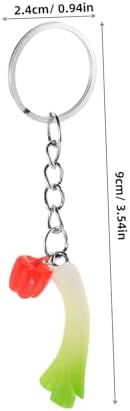 PRETYZOOM 3pcs Realistic Vegetable Keychain Set