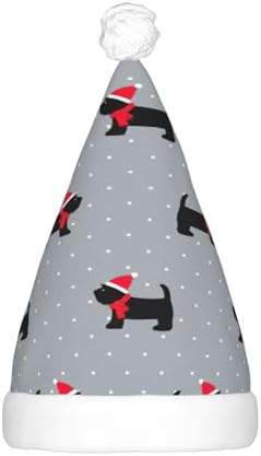 Cute Dogs Xmas Print Christmas Hat for Kids Adults Unisex