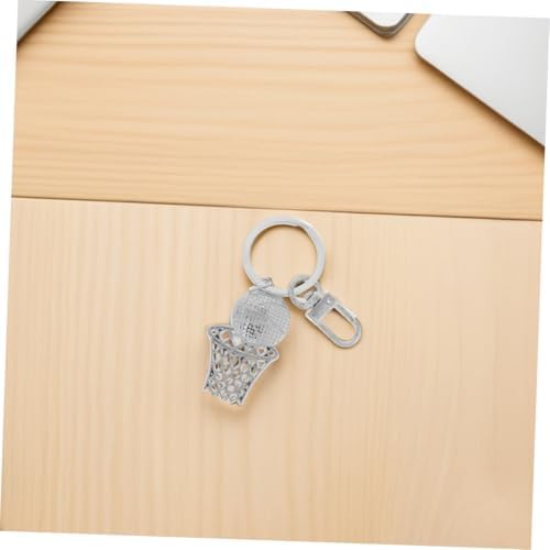 2Pcs Durable Basketball Keychain Pendant for Sports Fans
