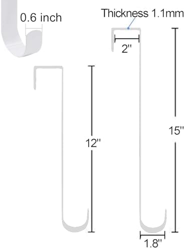 HiGift 2 Pack White Wreath Hanger Hooks