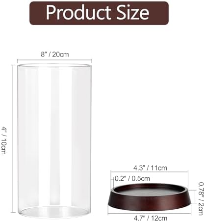 Joyben Hurricane Candle Holder Sleeve 3PCS 4 Wide 8 Tall