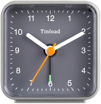 Classic Analogue Travel Alarm Clock with Snooze and Light