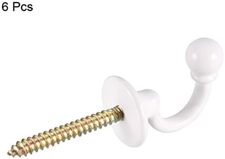 Uxcell Decorative Curtain Holdback with Ball Wall Mount Hook 6Pcs