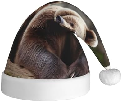 Cherry Blossom Print Christmas Santa Hat for Adults