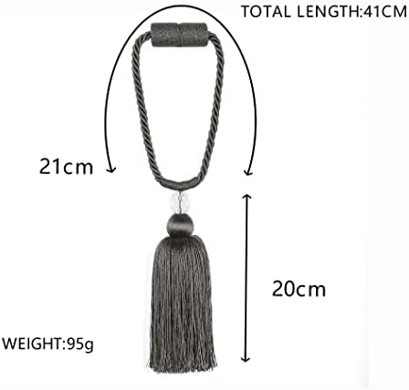 BEL AVENIR Magnetic Curtain Holdbacks Tassel