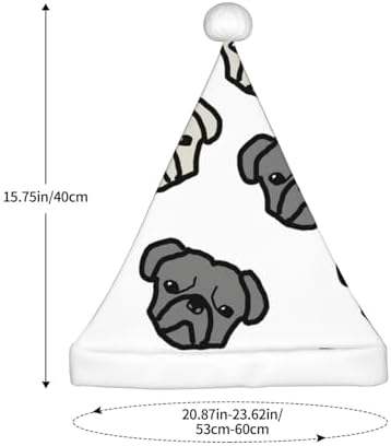QINZHENG Personalized Santa Hat with Merican Dog Print