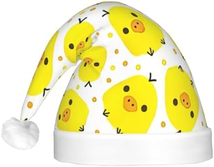 QINZHENG Yellow Chicken Santa Hat with LED Lights