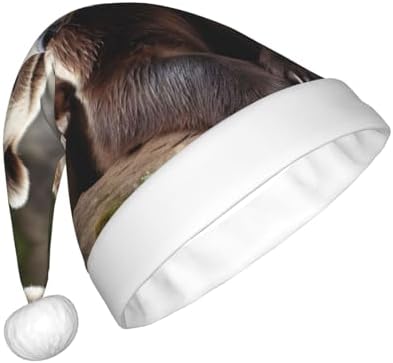 Cherry Blossom Print Christmas Santa Hat for Adults