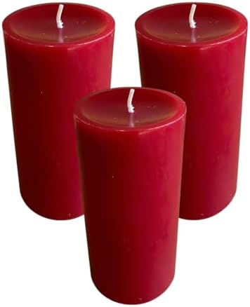Mister Candle Dripless Unscented Pillar Candles Set of 3