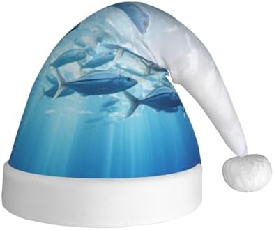 Personalized Santa Hat with Fishs HD Print for Women and Adults