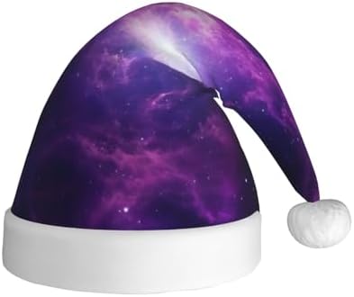 QINZHENG Sky Purple Santa Hat Personalized Christmas Headwear for Women