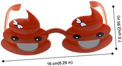 Toyvian 2Pcs Funny Poo Shape Glasses Novelty Party Props