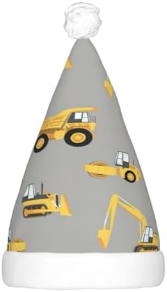 Construction Trucks Christmas Hat with LED Lights