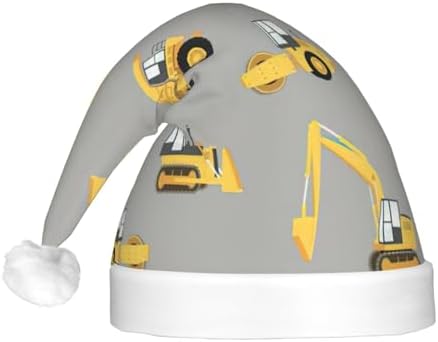 Construction Trucks Christmas Hat with LED Lights
