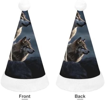 NWGHM Santa Hat Wolves In The Moonlight Xmas Party Headwear