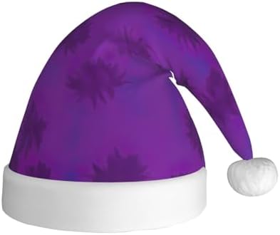 QinZheng Purple Haze04 Print Santa Hat for Women