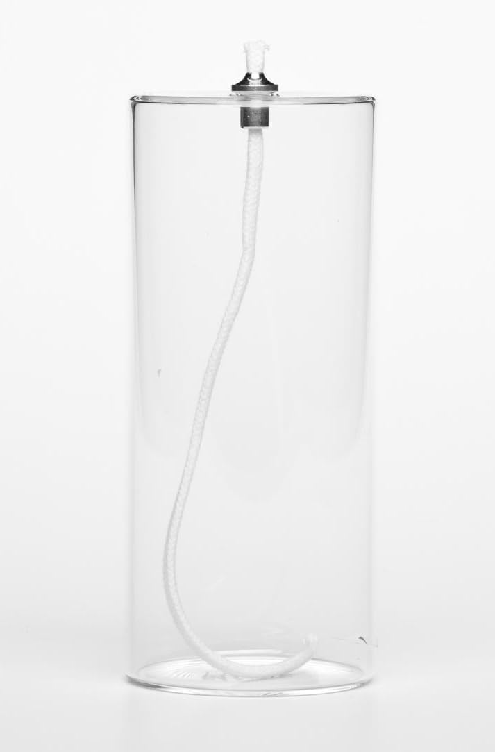Firefly Dripless 6-Inch Refillable Glass Pillar Candle
