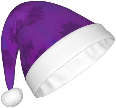 QinZheng Purple Haze04 Print Santa Hat for Women