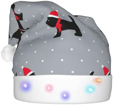 Cute Dogs Xmas Print Christmas Hat for Kids Adults Unisex