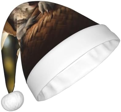 QINZHENG Personalized Santa Hat with Koala Print for Women