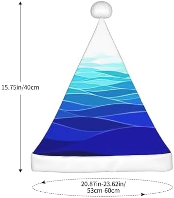 QinZheng Personalized Santa Hat with Ocean Waves Sailboat Design