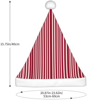 QinZheng Personalized Santa Hat Red and Black Plaid Velvet Plush Christmas Headwear
