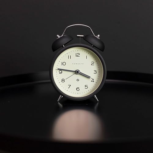 NEWGATE Charlie Bell Echo Alarm Clock Modern Retro Design Black