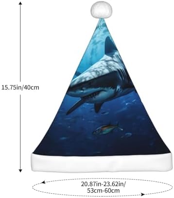 Personalized Santa Hat with Shark Print for Women