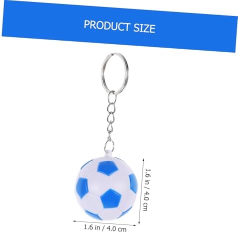 PRETYZOOM 2Pcs Blue Soccer Ball Keychains for Parties and Events