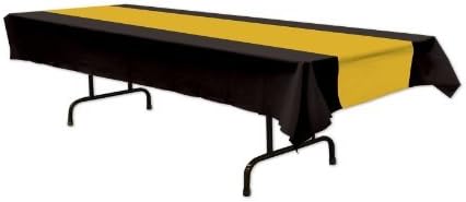 Beistle Black and Gold Plastic Tablecover Pack of 2 1