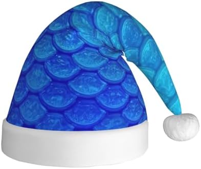 QINZHENG Ocean Sea Blue Mermaid Fish Santa Hat