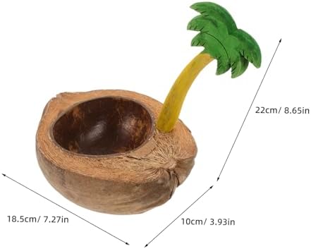 IMIKEYA Coconut Shell Candle Holder Bowl Portable Decorative