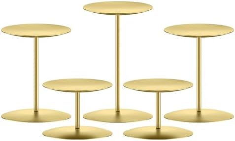 smtyle Gold Iron Candle Holders Set of 5