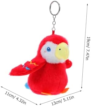 Unomor Soft Parrot Plush Keychain