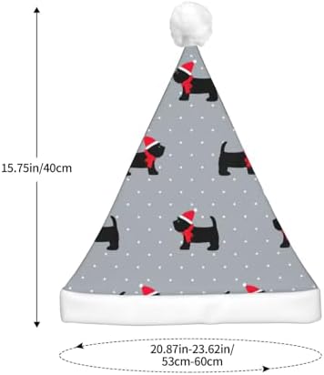 Cute Dogs Xmas Print Christmas Hat for Kids Adults Unisex