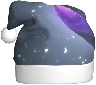 Galaxy Starry Santa Hat for Women Holiday Decoration