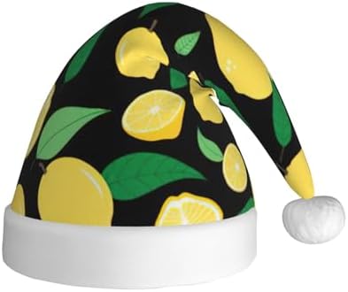 Personalized Santa Hat with Lemon Print for Women