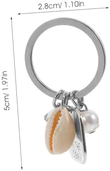Ocean Themed Shell and Pearl Keychain Pendant
