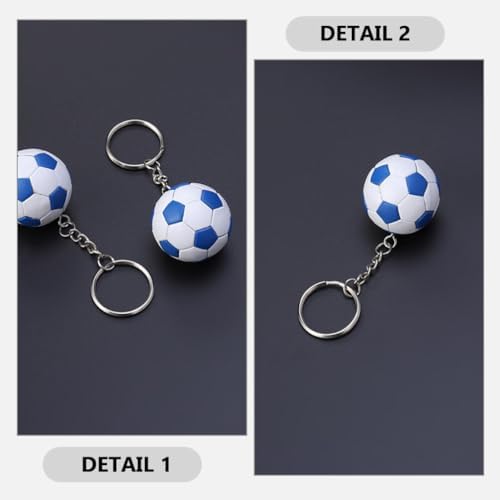 6pcs Soccer Keychain Pendants for Party Favors
