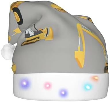 Construction Trucks Christmas Hat with LED Lights