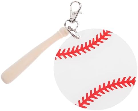 VALICLUD 2pcs Baseball Themed Durable Acrylic Keychains