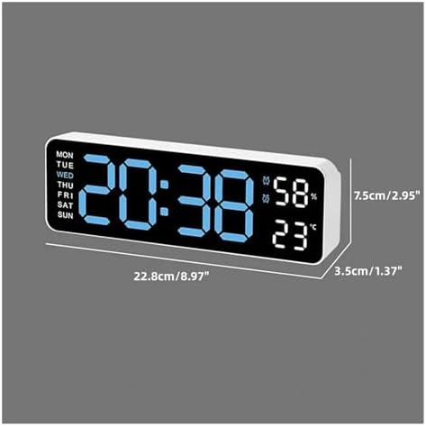 USB Powered Large Digital Wall Clock Black Green