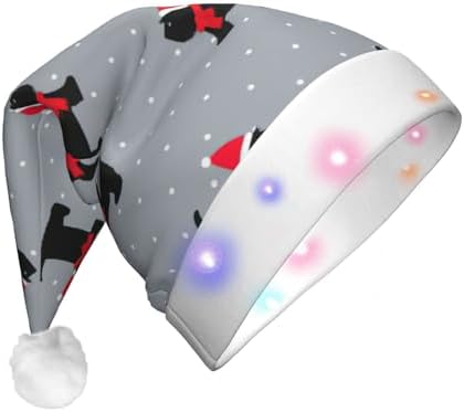 Cute Dogs Xmas Print Christmas Hat for Kids Adults Unisex