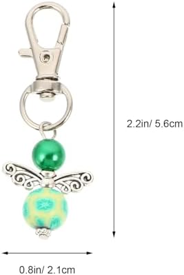 Guardian Angel Keychain Set 10pcs Beaded Keyrings for Gifts