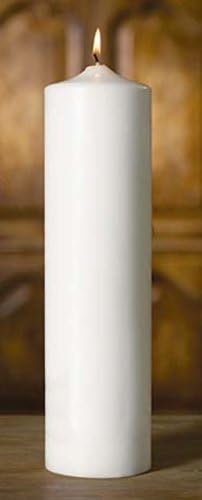 Will Baumer 12 x 3 White Pillar Candle