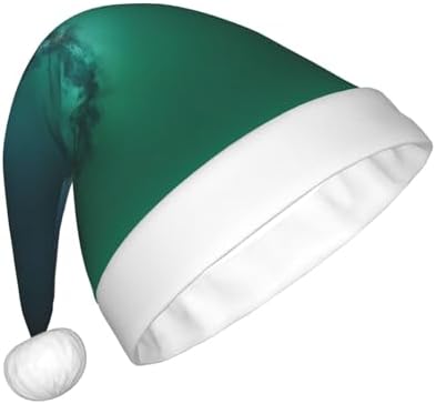 Galaxy Green Santa Hat Personalized Funny Christmas Headwear for Women