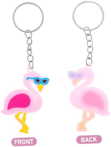 Garneck 12 Pcs Cute Flamingo Keychains
